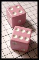 Dice : Dice - 6D - SKA Pink 1 with White Pips - SK Collection buy Nov 2010